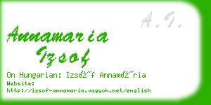 annamaria izsof business card